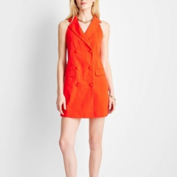 Jenee Naylor Sleeveless Blazer Mini Dress NWT Red Future Collective - Picture 1 of 8